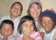 Kira Kay and Nepali children Kira Kay and Nepali children